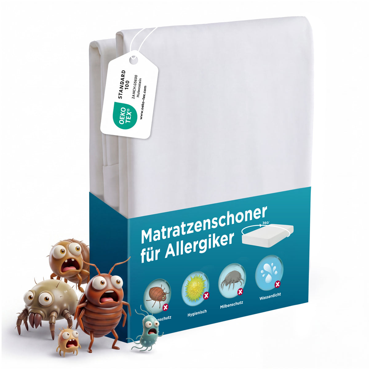 Wasserdichter Matratzenschoner mit Milbenschutz