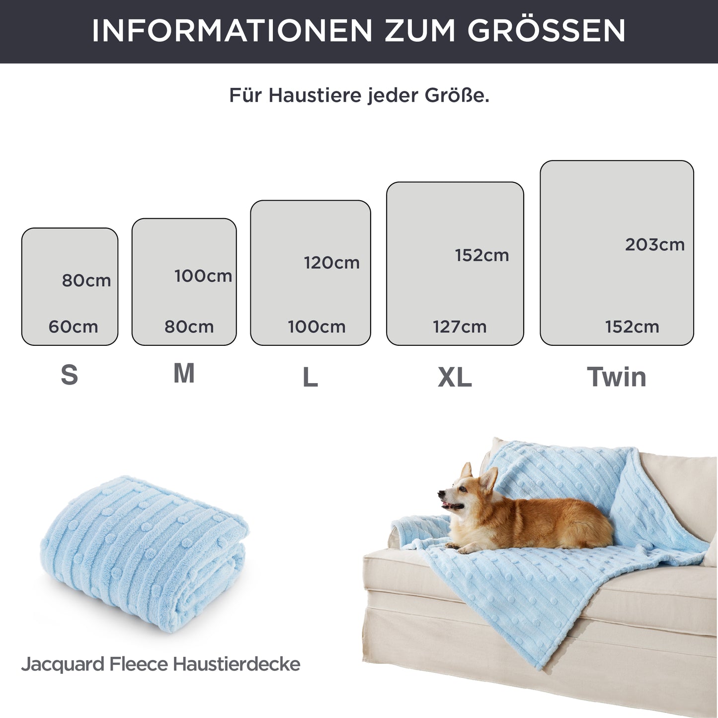 Jacquard Fleece Haustierdeckecke