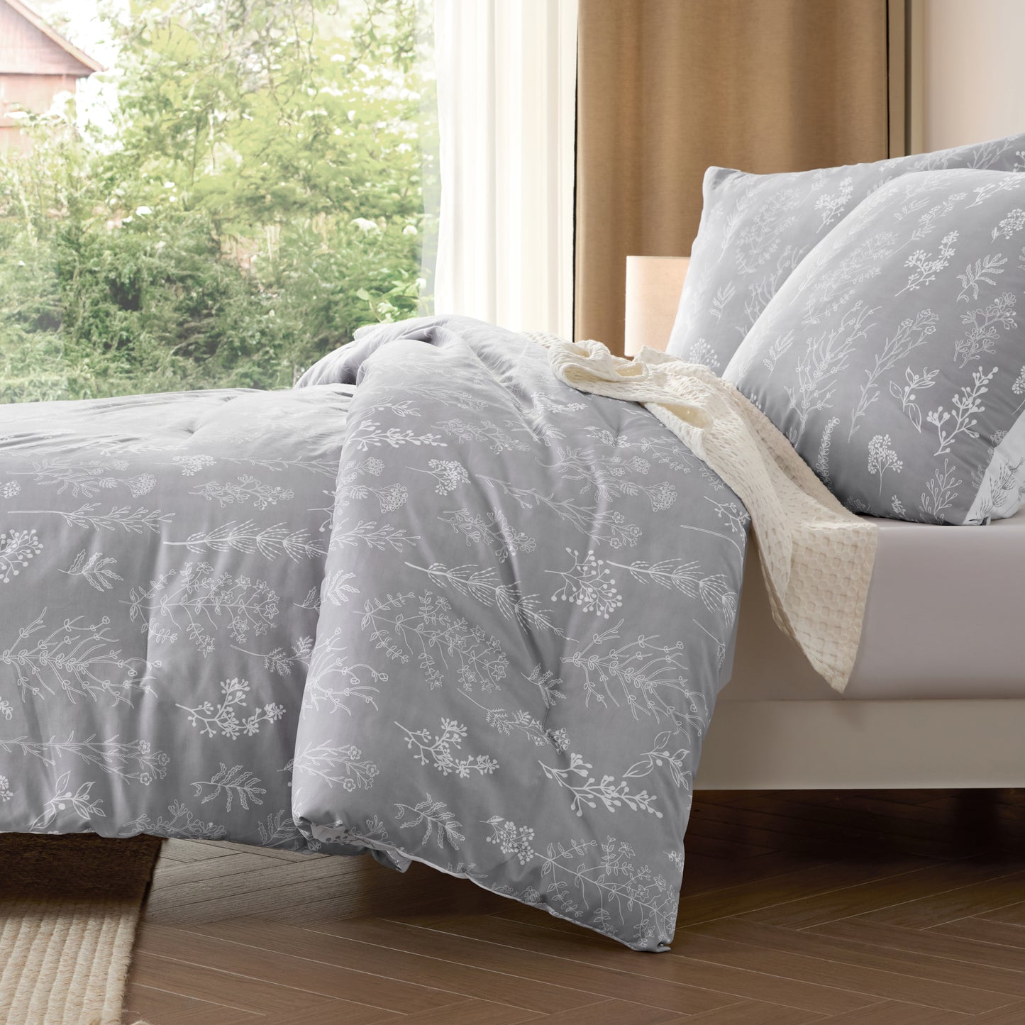 Floral Steppdecken-Set