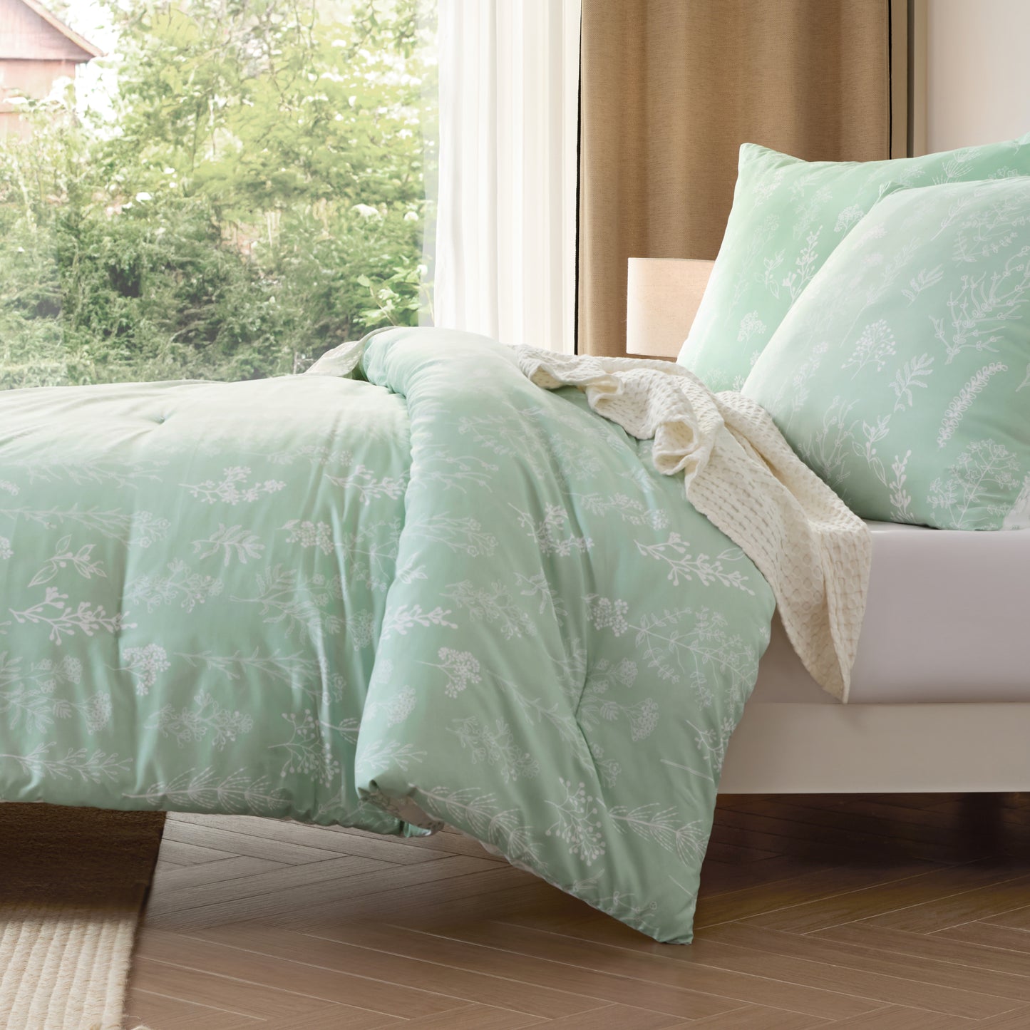 Floral Steppdecken-Set