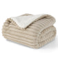 Jacquard Flauschige Sherpa Decke mit Streifenmuster