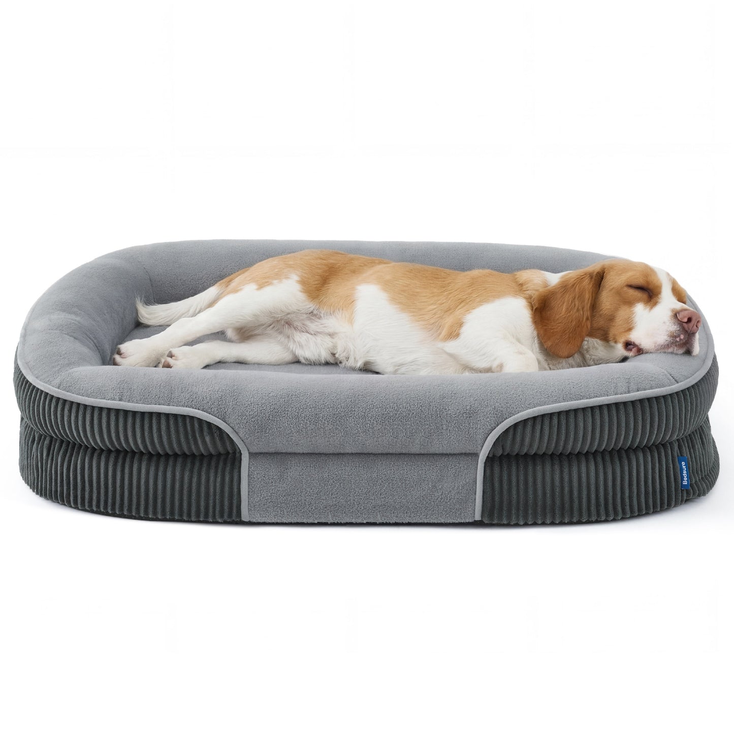 Ovales Hundekissenmit Nackenrolle