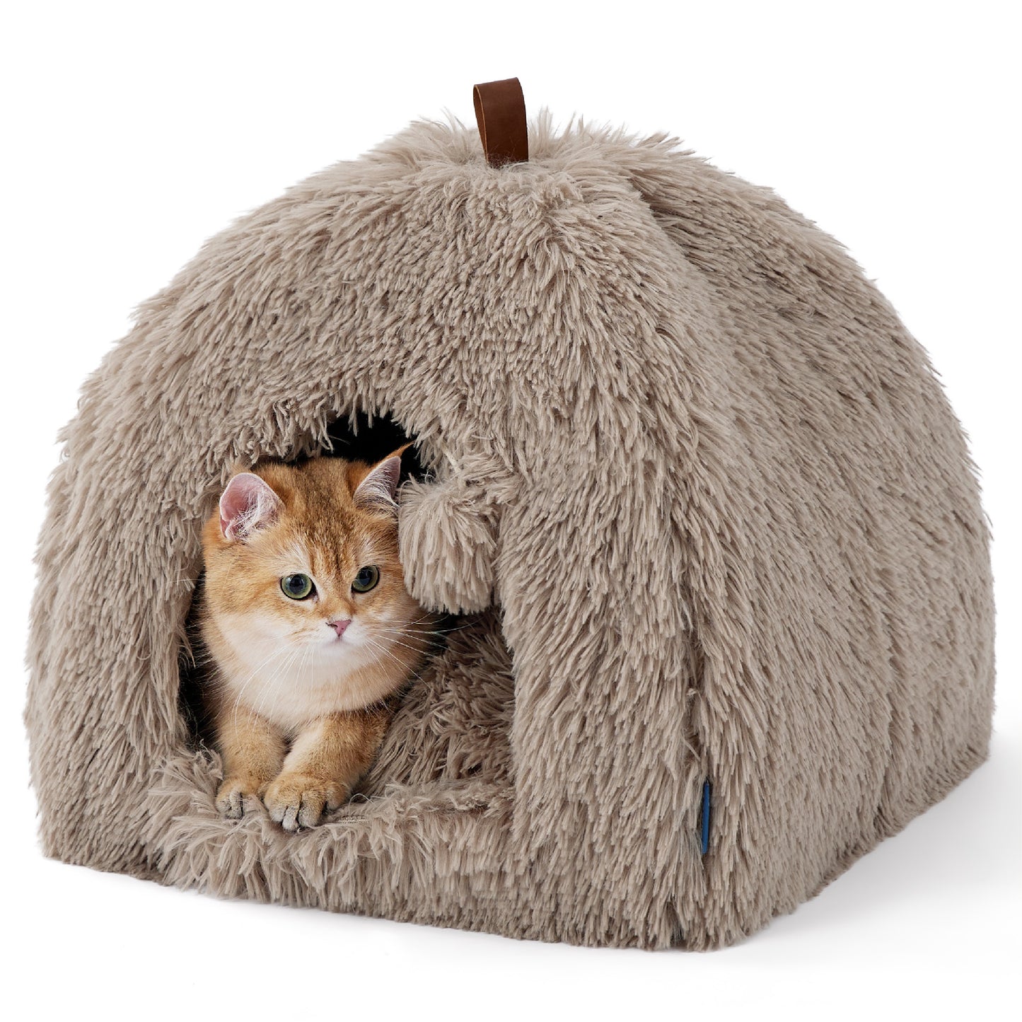 Gemütliches Höhlen-Plüschzelt für Katzen