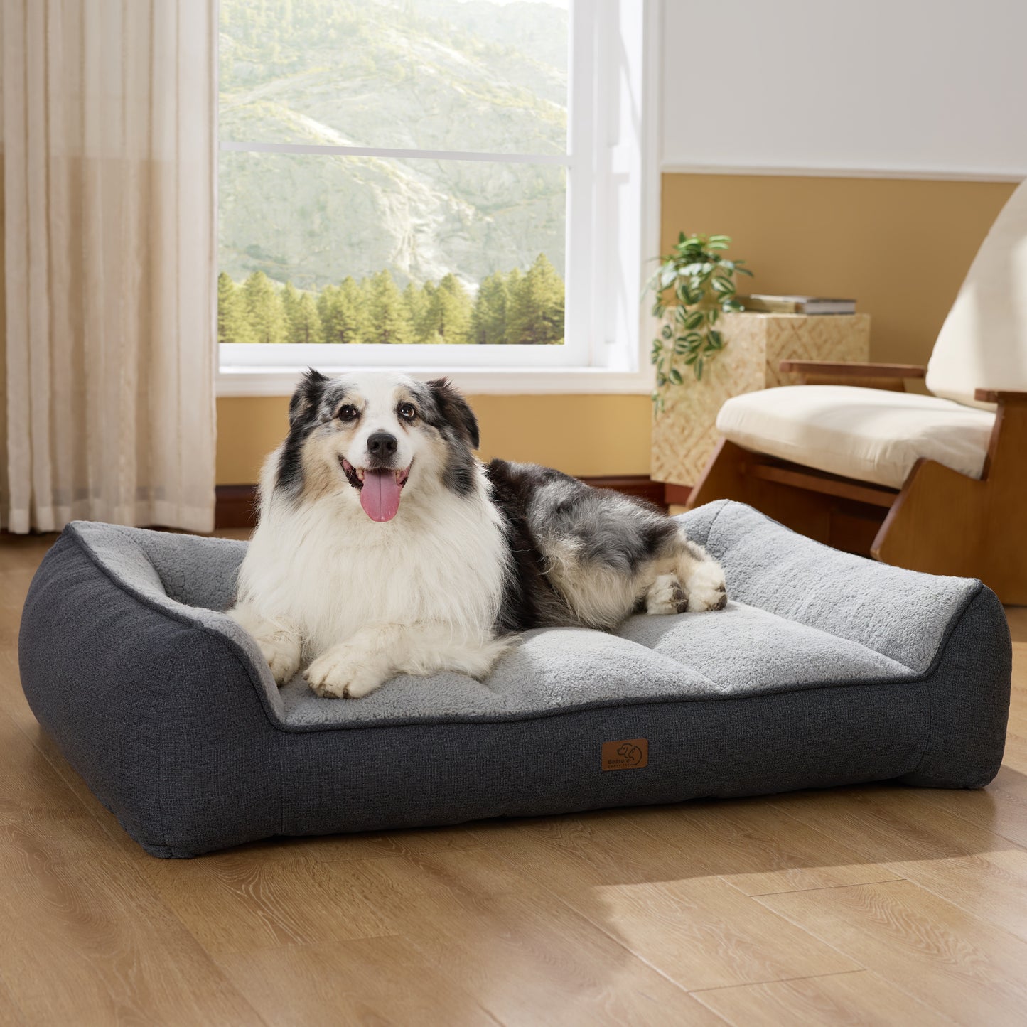 Stützende Hundecouch