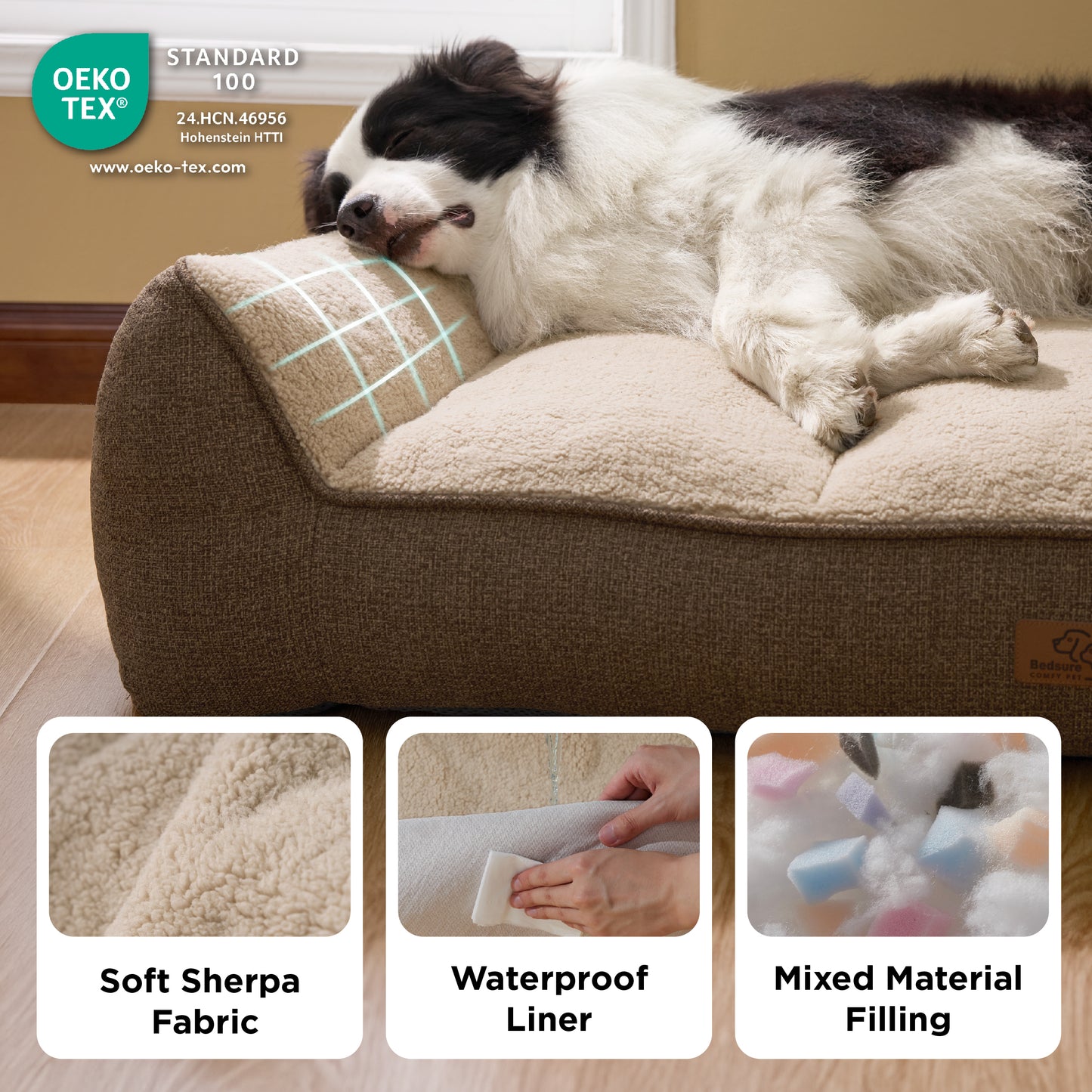 Stützende Hundecouch