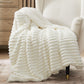 Jacquard Flauschige Sherpa Decke mit Streifenmuster