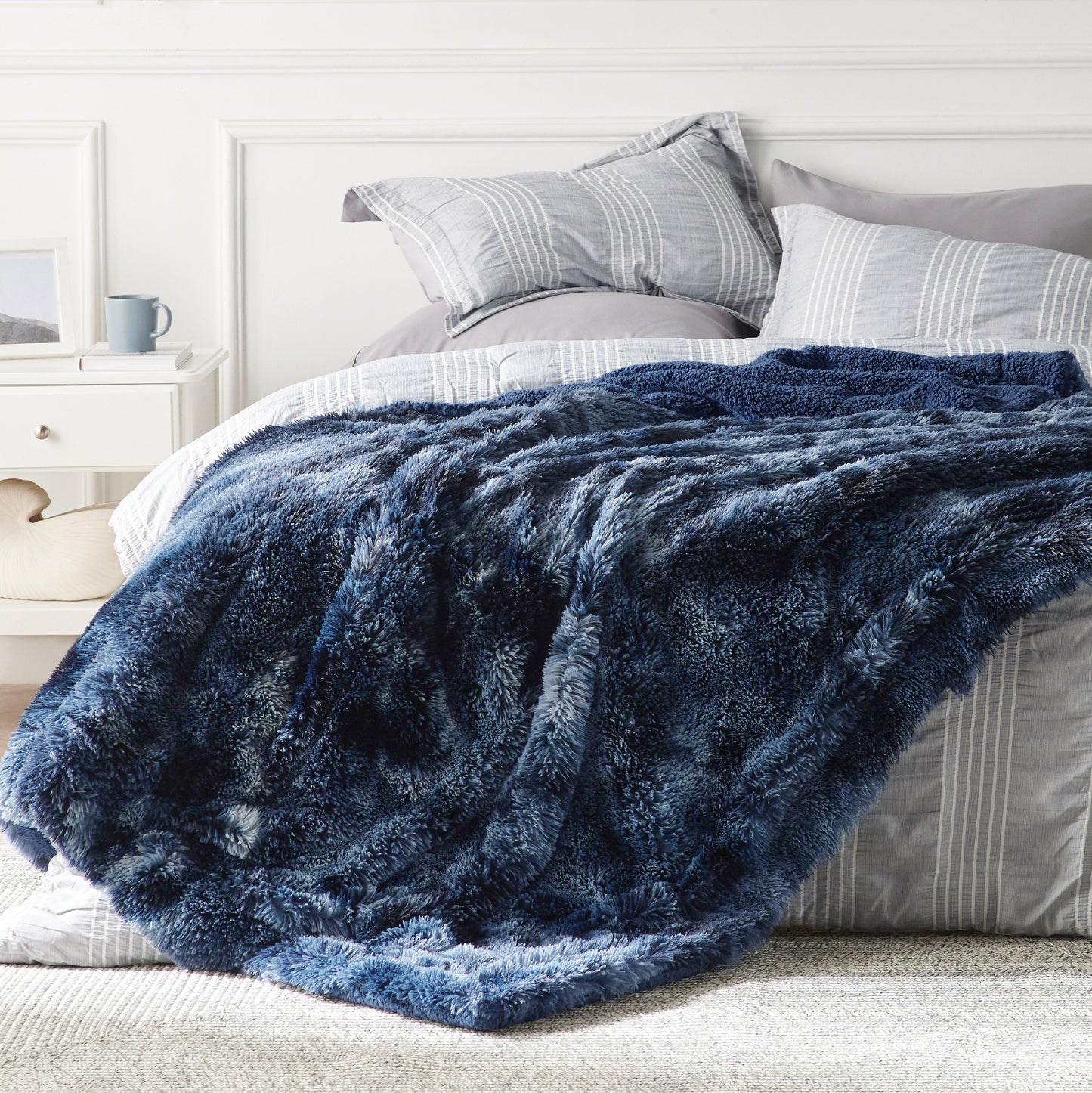Flauschige Kunstfell Decke