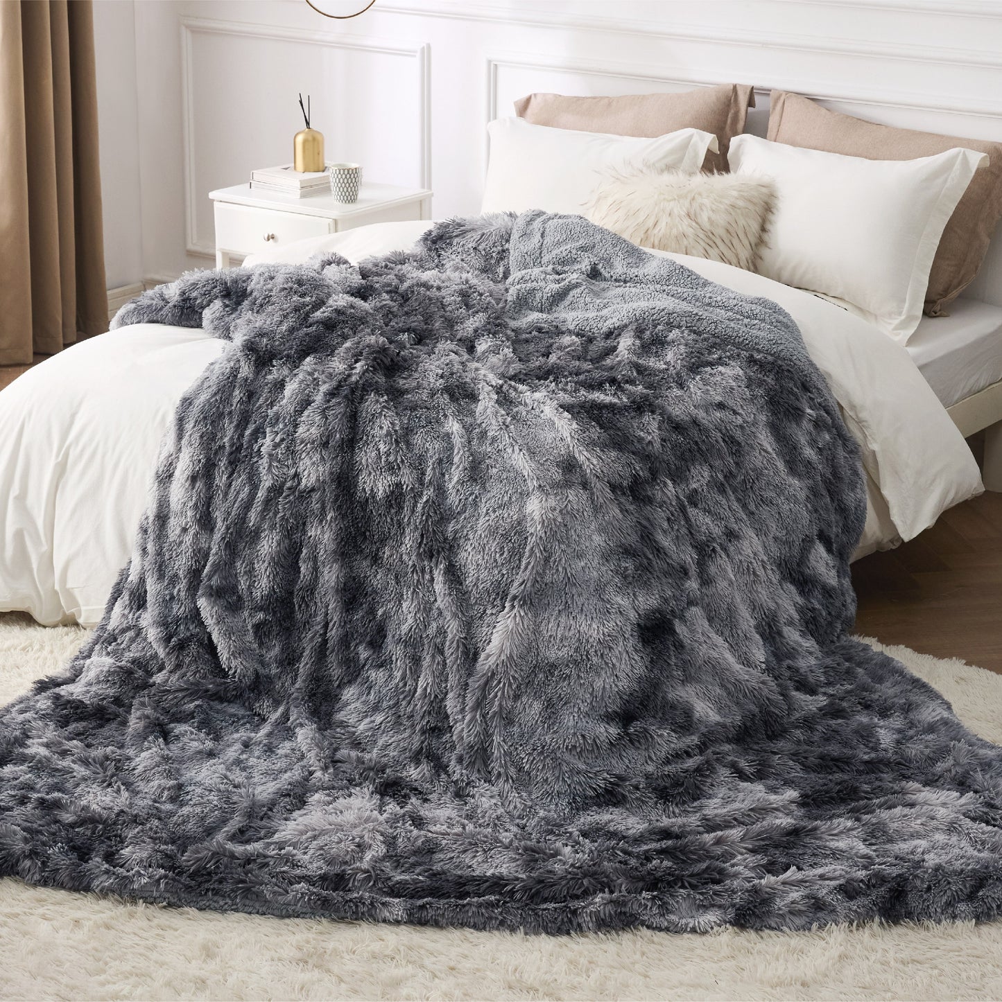 Flauschige Kunstfell Decke