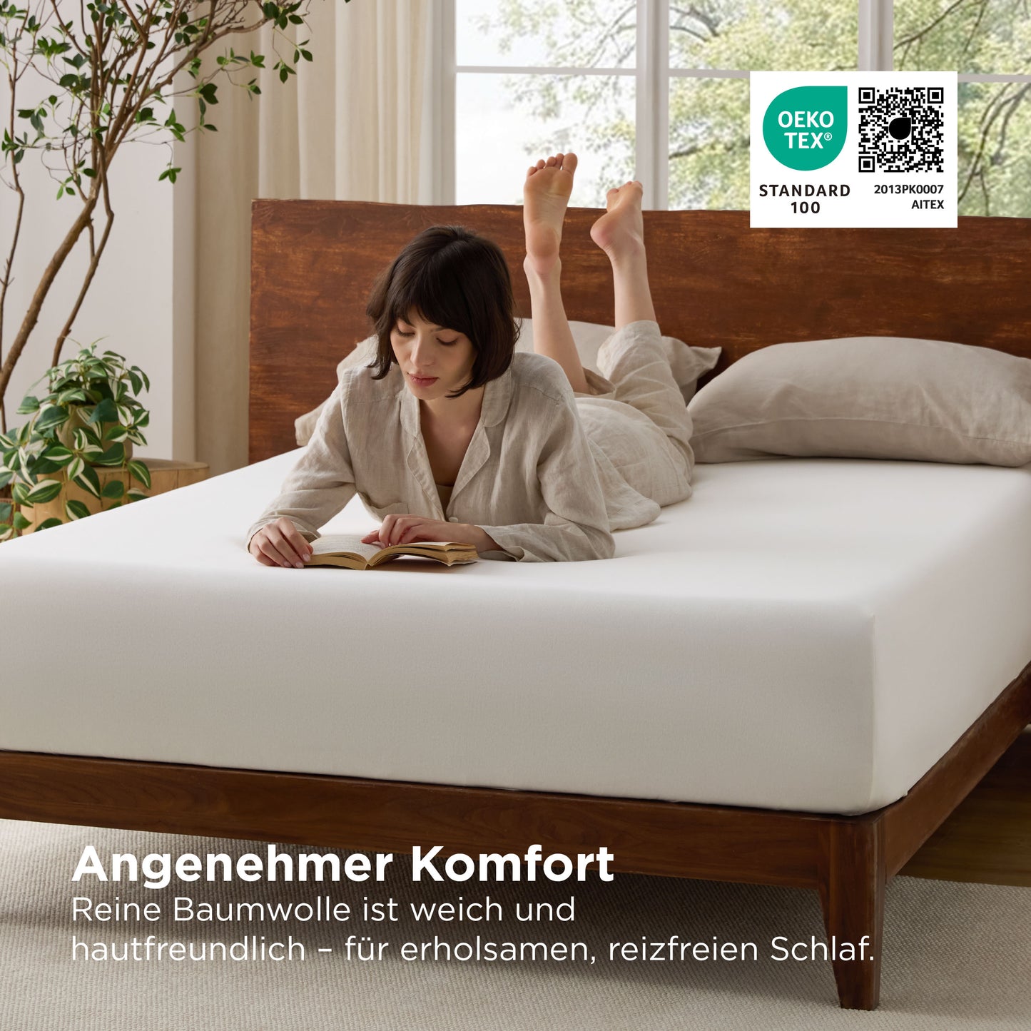 100% Baumwolljersey Spannbettlaken