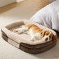 Ovales Hundekissenmit Nackenrolle