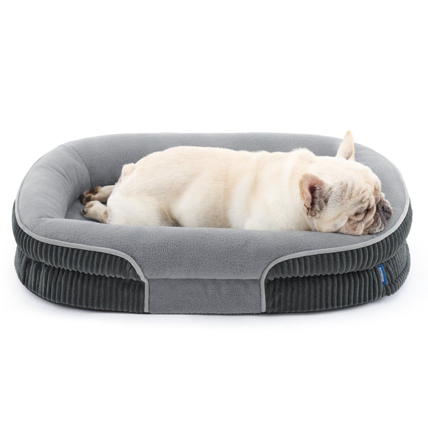 Ovales Hundekissenmit Nackenrolle