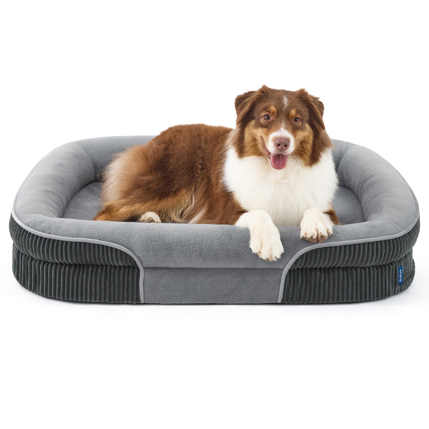 Ovales Hundekissenmit Nackenrolle