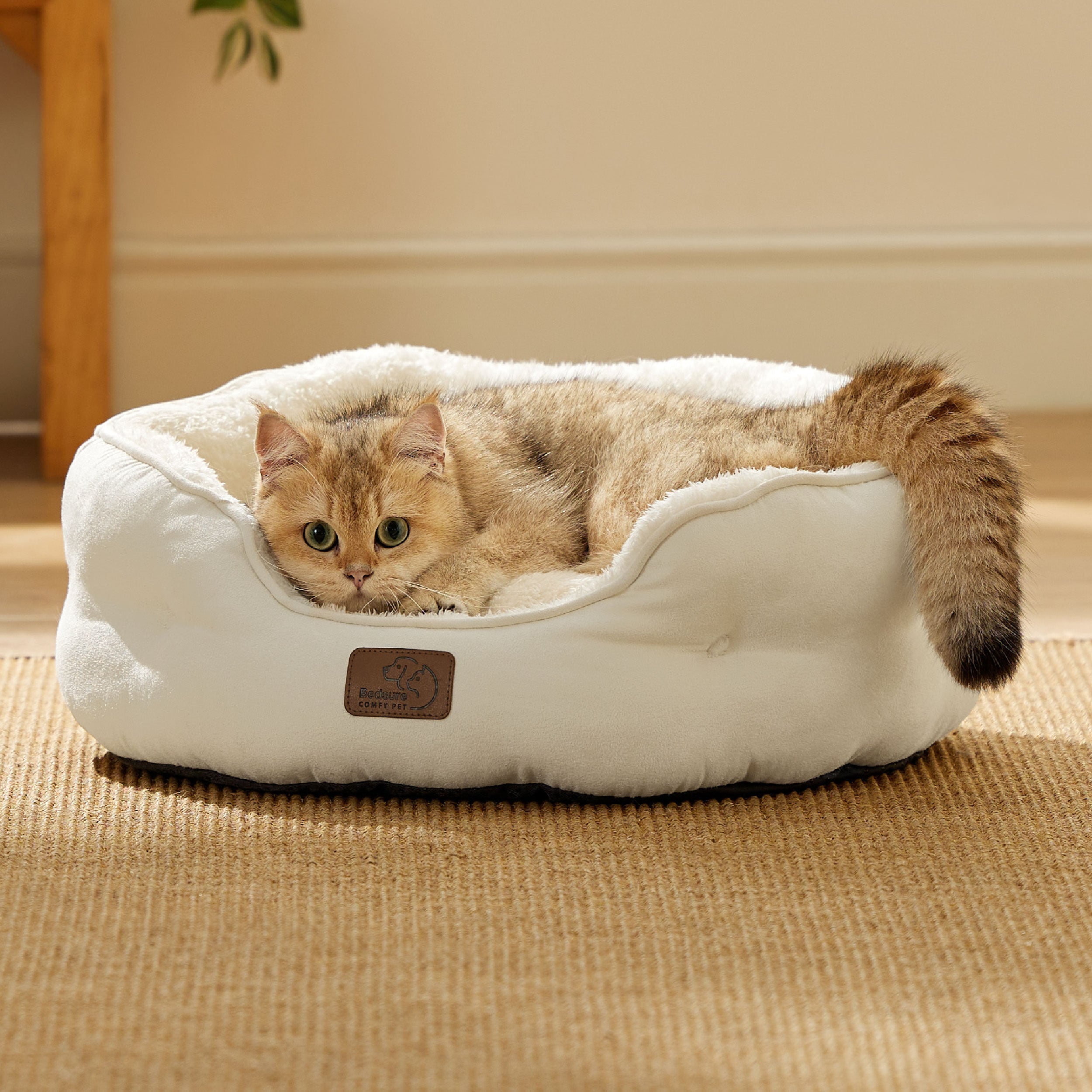 Rundes Flanell-Katzenbett