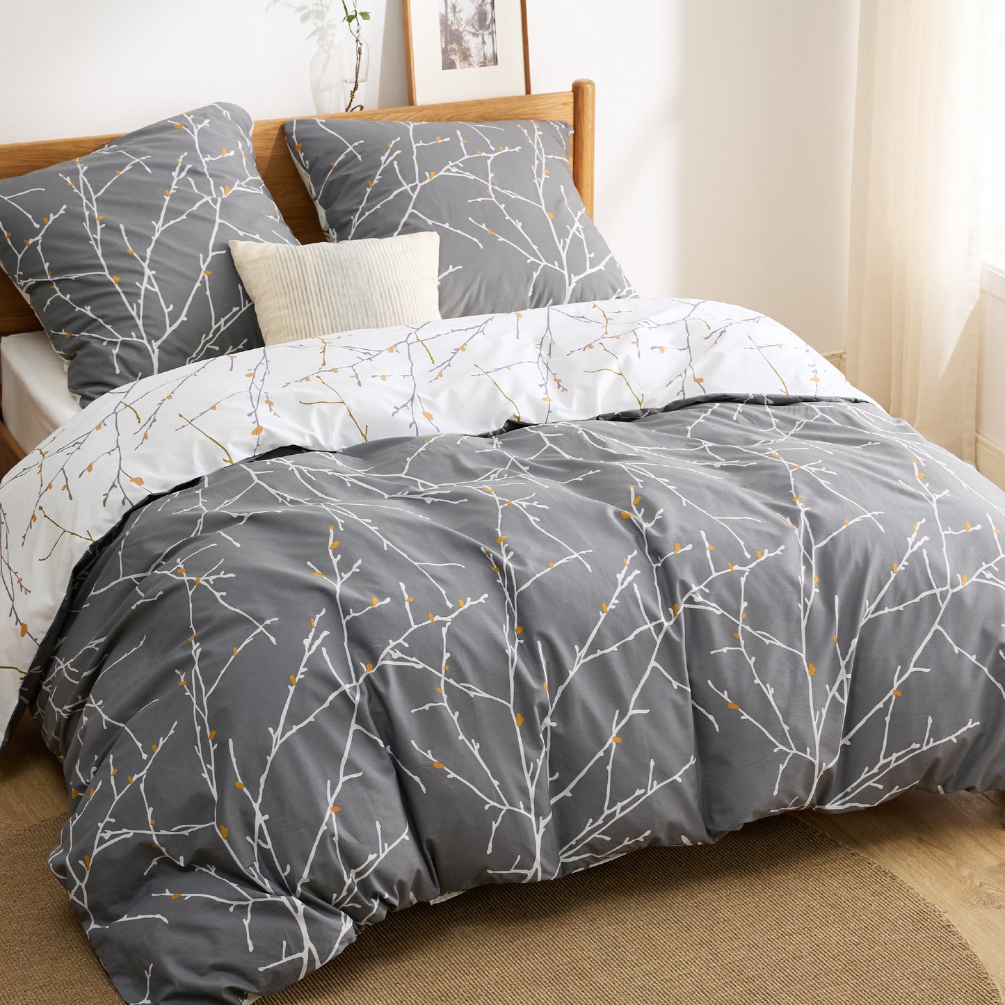 100% Baumwolle Bettwäsche Set Mit Muster