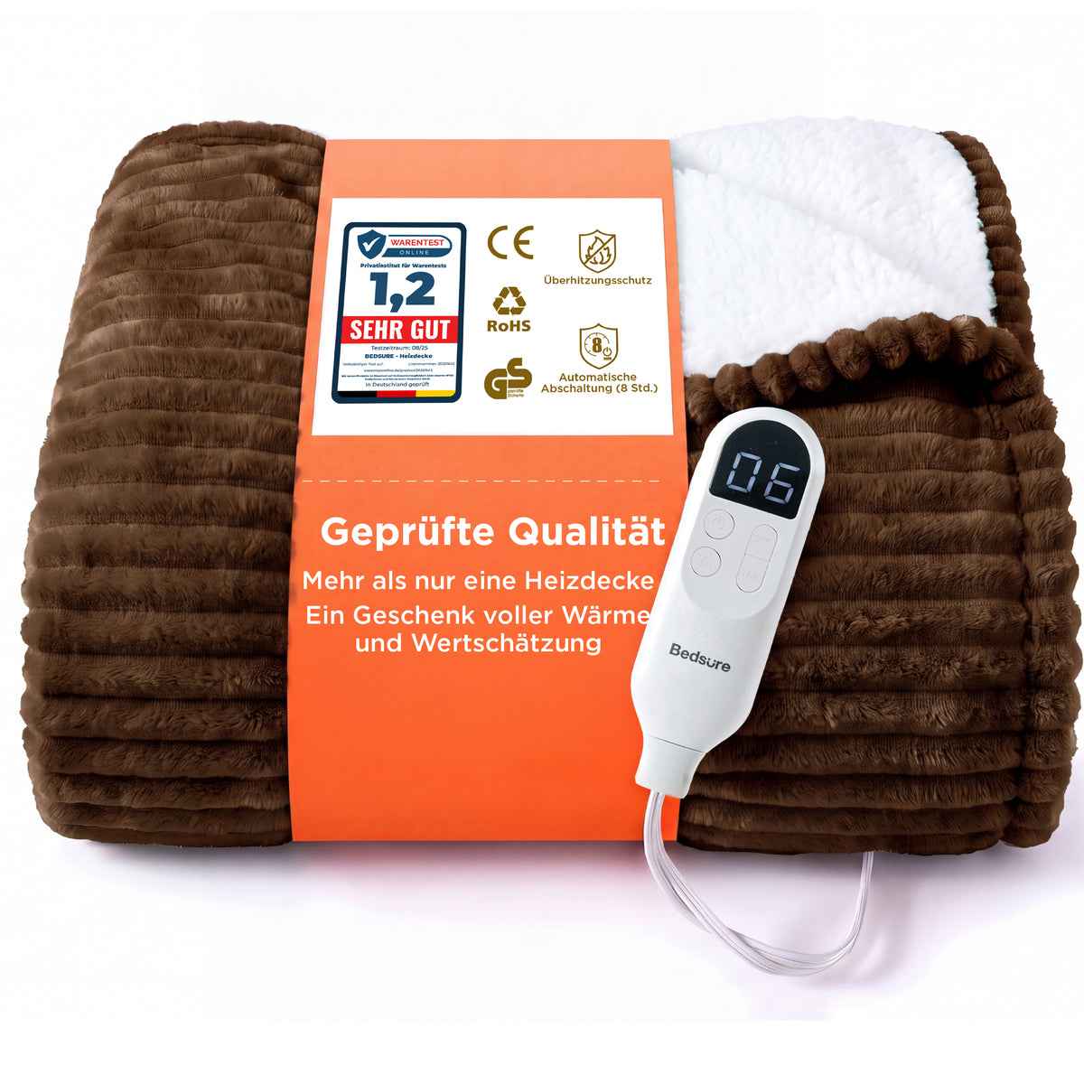 Einfarbige Flanell-Heizdecke