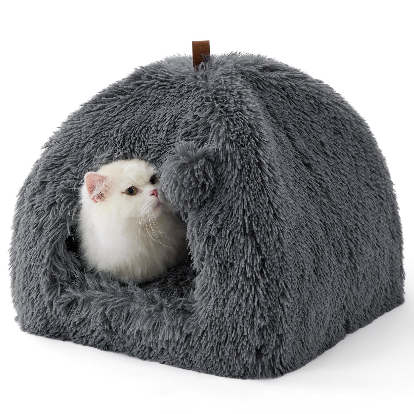 Gemütliches Höhlen-Plüschzelt für Katzen