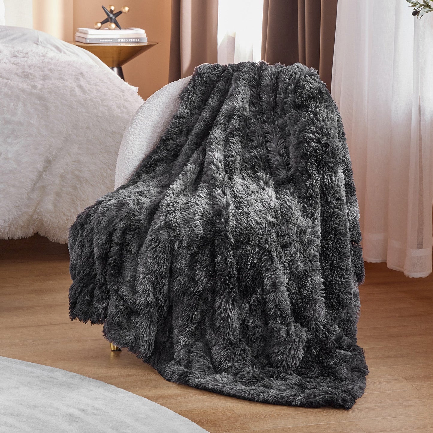 Flauschige Kunstfell Decke