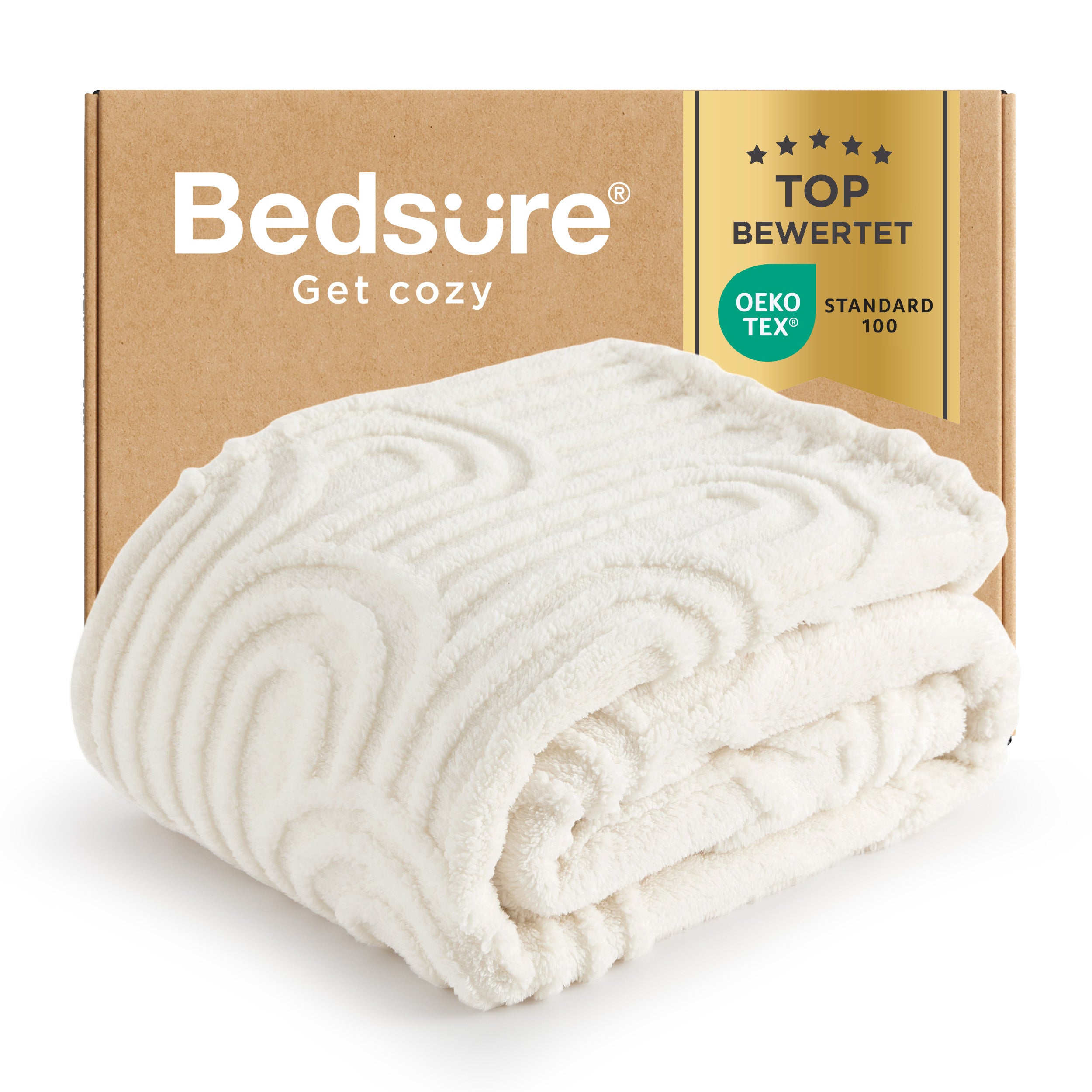 Bogen-Design Flauschige Sherpa Decke