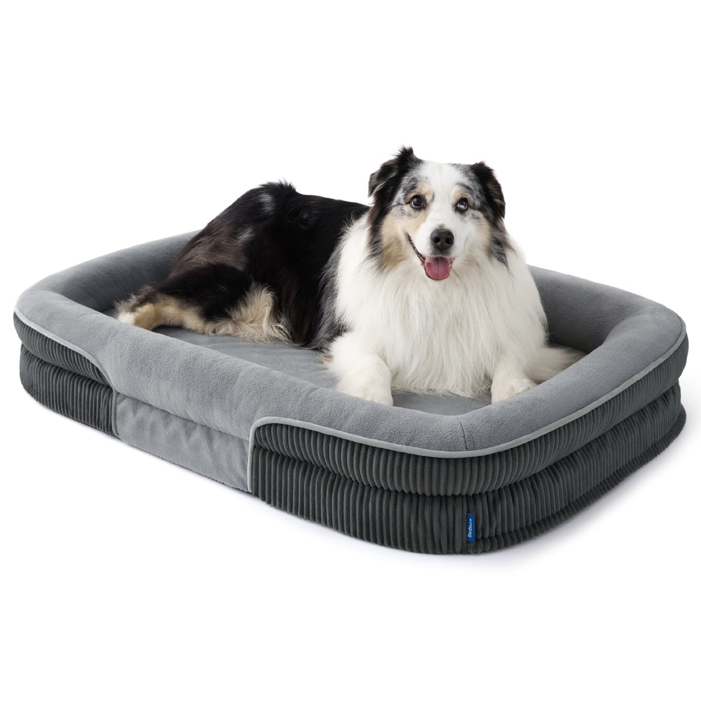Ovales Hundekissenmit Nackenrolle