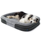 Ovales Hundekissenmit Nackenrolle