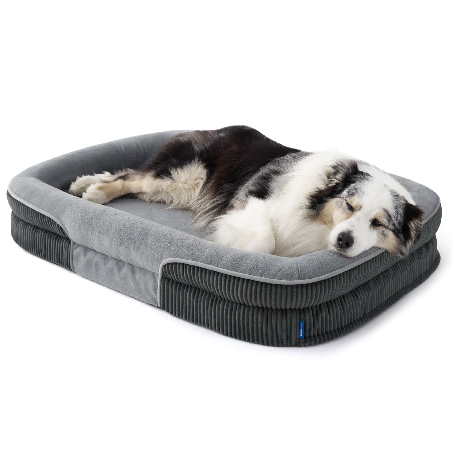 Ovales Hundekissenmit Nackenrolle
