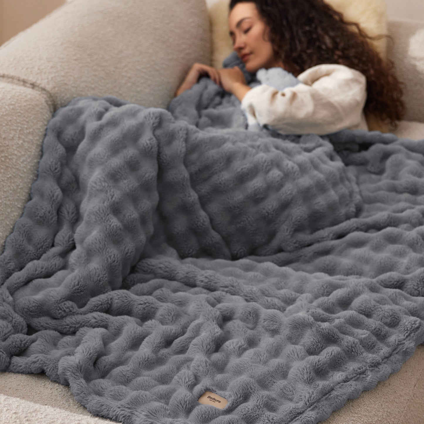 Wolkenweich Bubble Kuscheldecke
