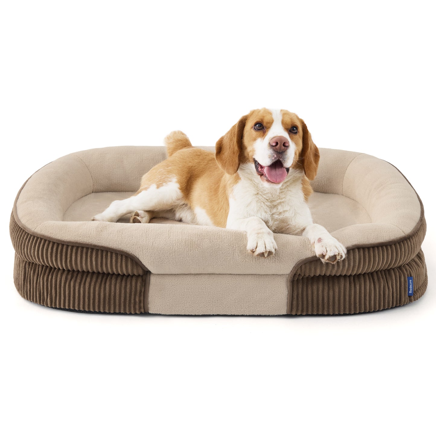 Ovales Hundekissenmit Nackenrolle