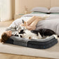 Ovales Hundekissenmit Nackenrolle