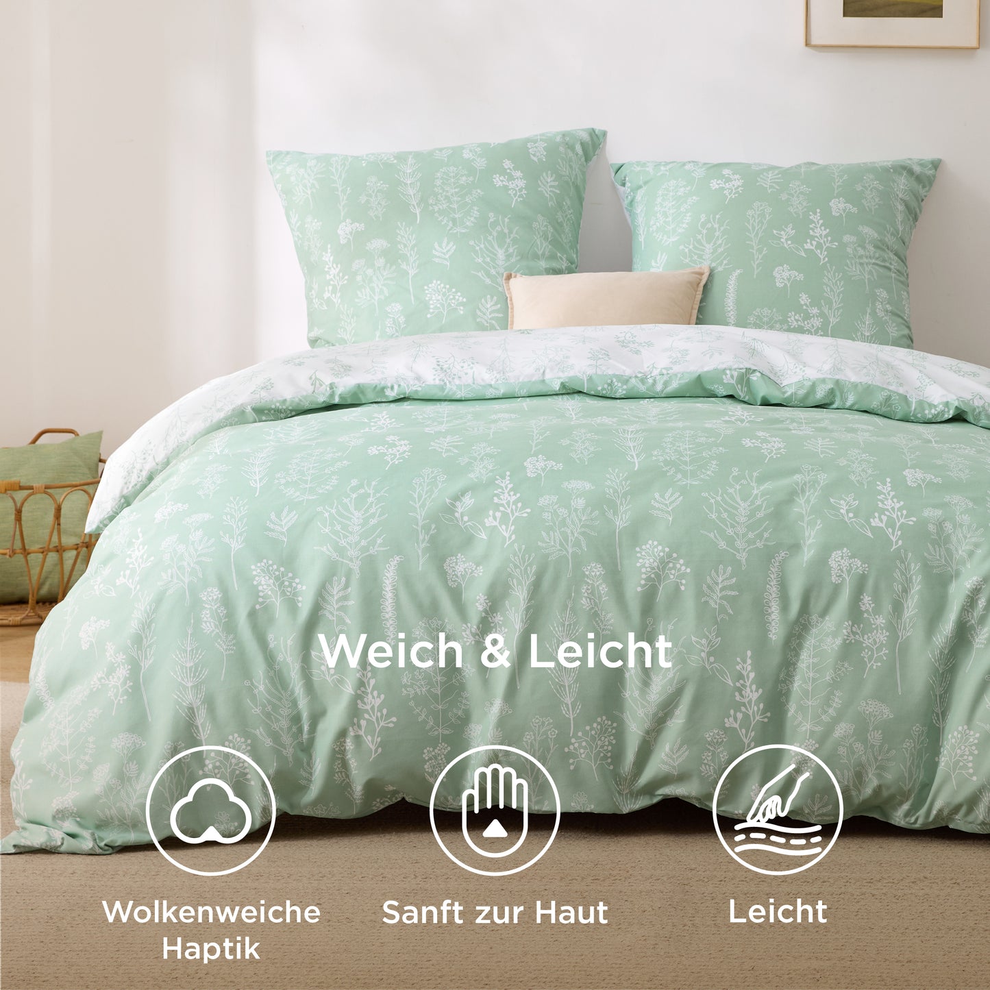 Polyester Mikrofaser Bettwäsche Set Mit Muster
