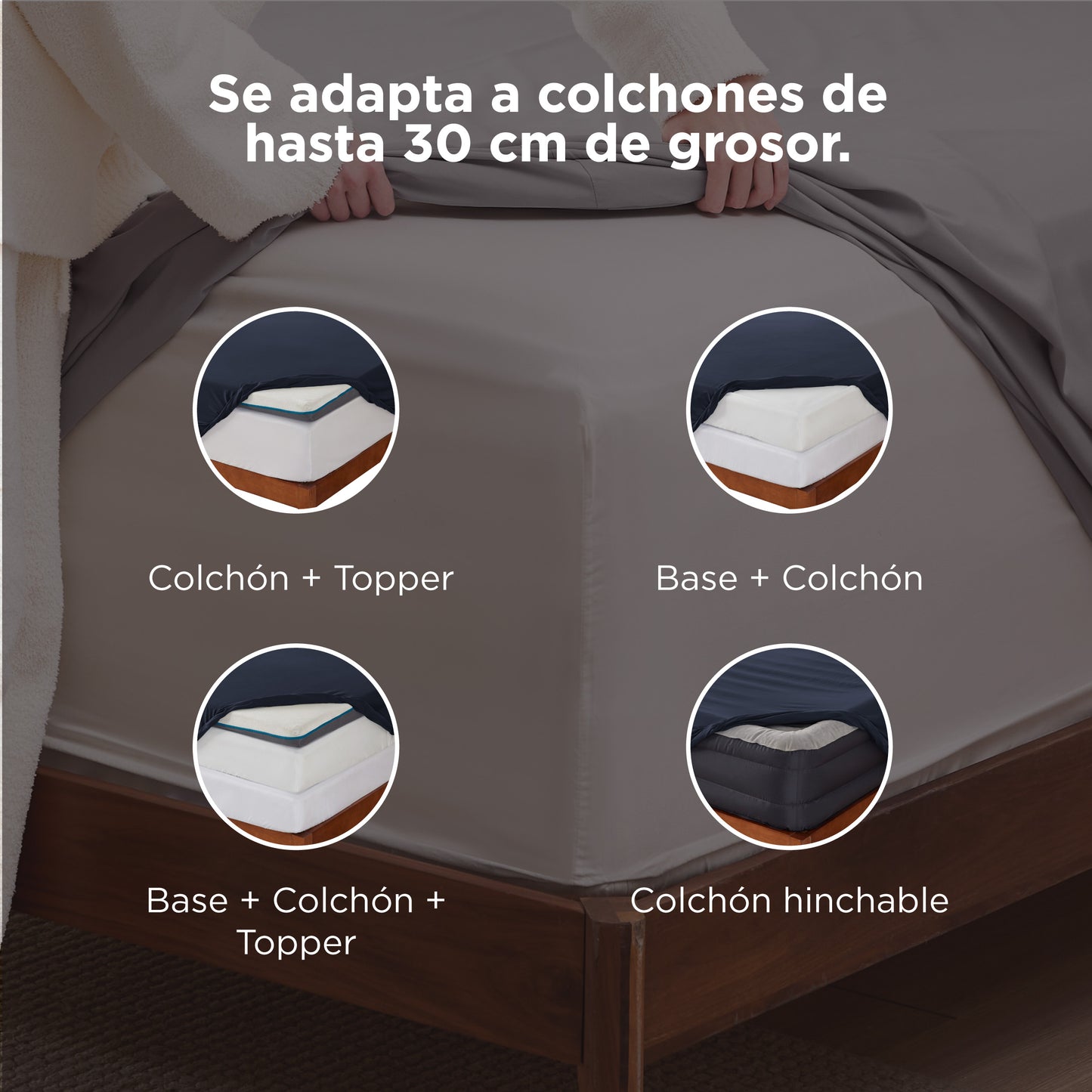 GentleSoft Bettwäsche-Set Mit tiefen Taschen (Deep Pocket)