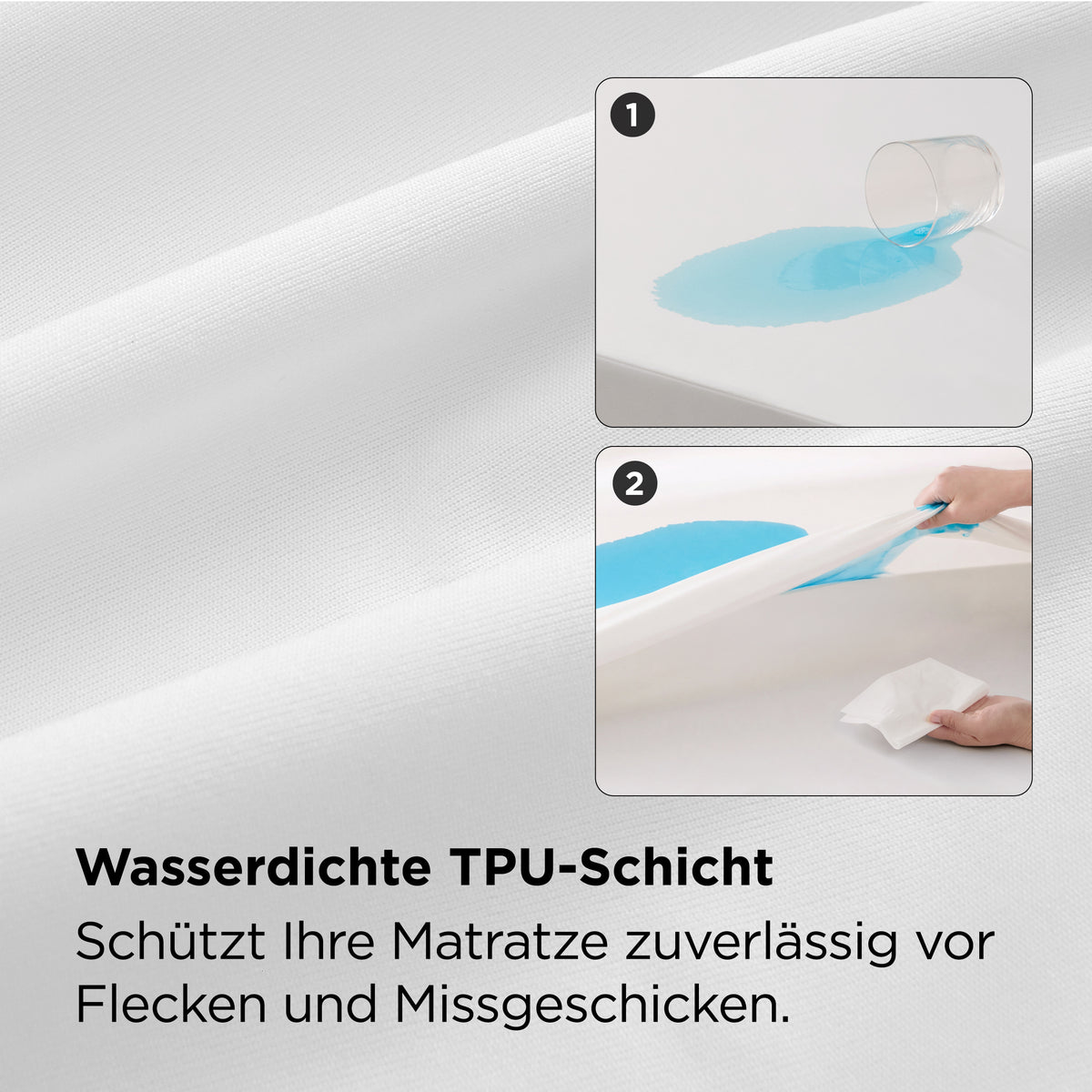 Wasserdichter Matratzenschoner mit Milbenschutz