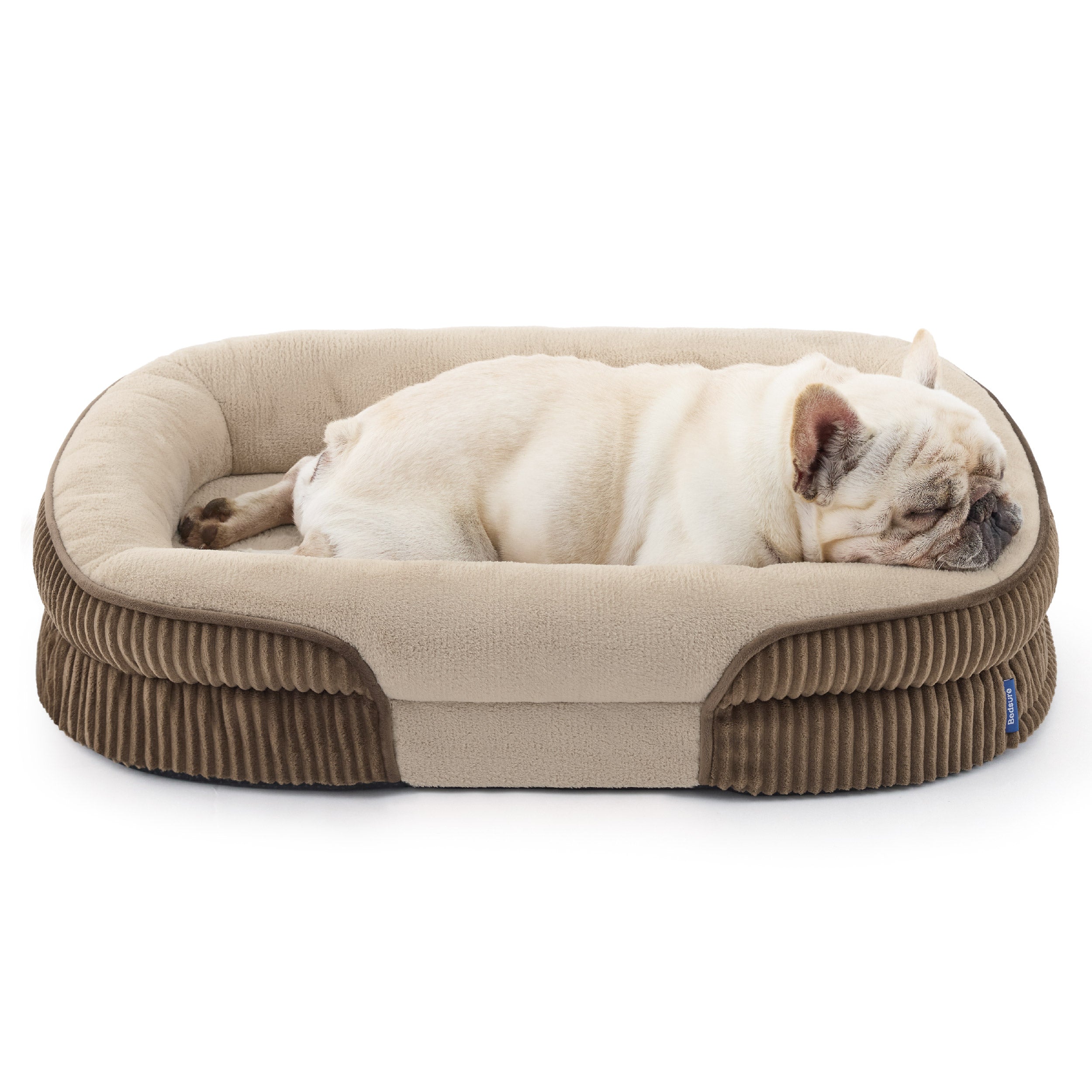 Ovales Hundekissenmit Nackenrolle