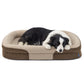 Ovales Hundekissenmit Nackenrolle