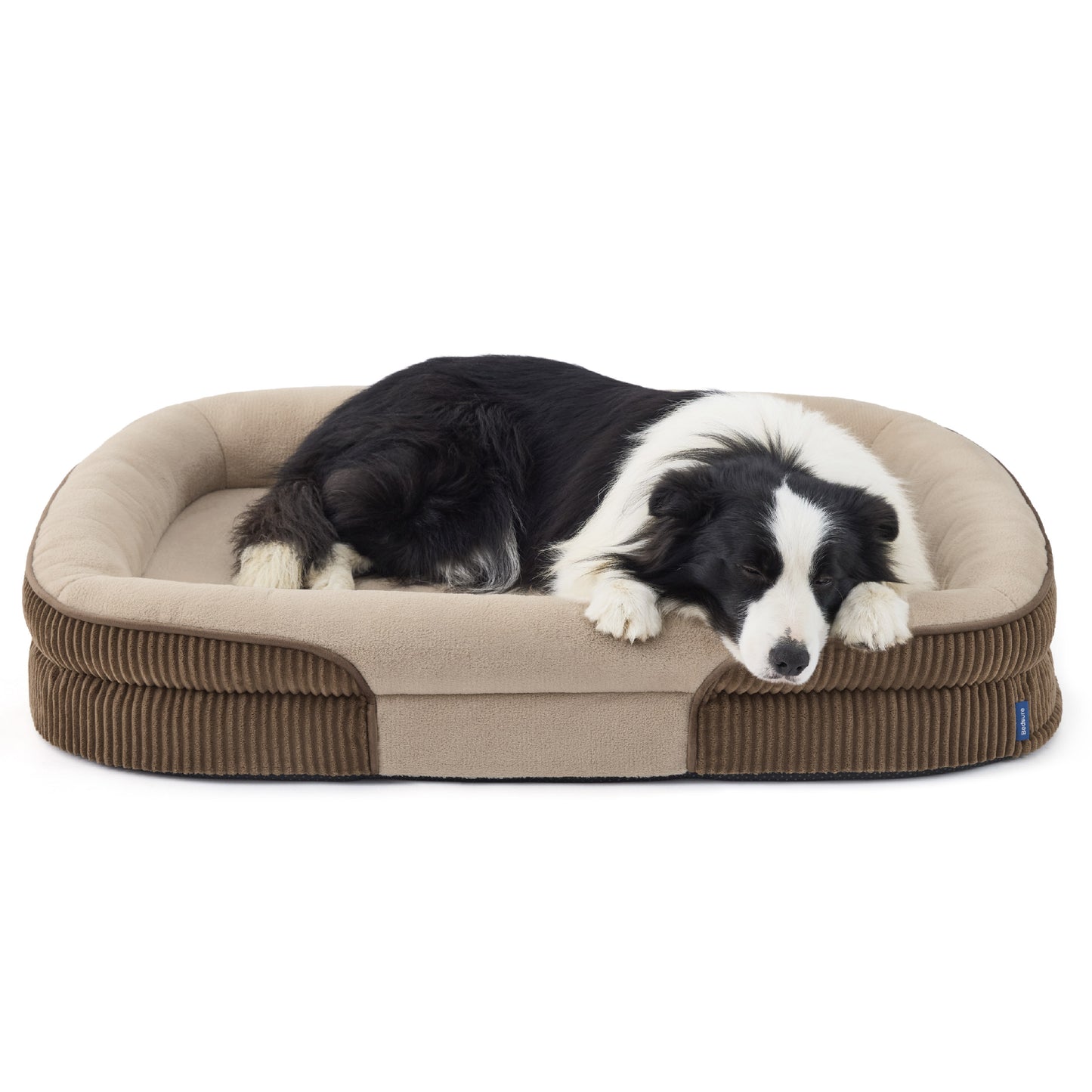 Ovales Hundekissenmit Nackenrolle