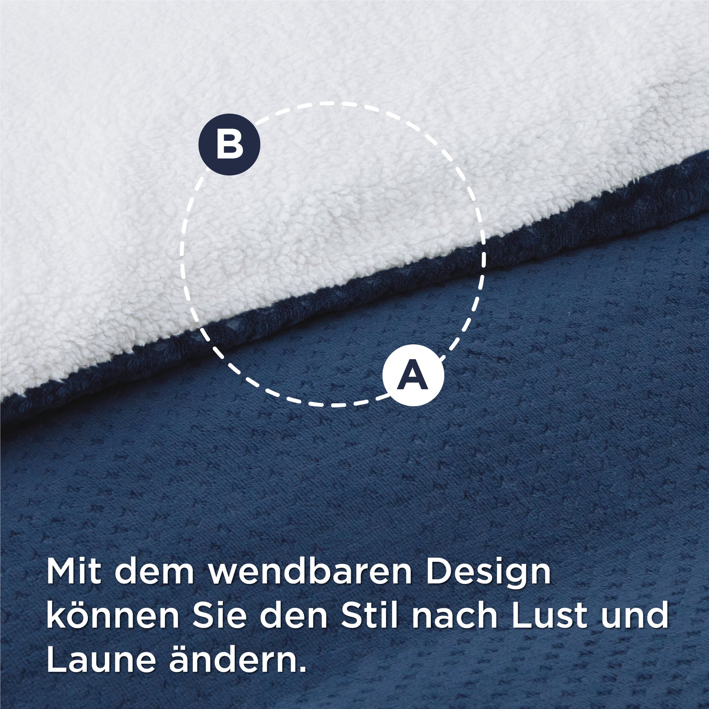 Flauschiges Fleece Bettwäsche Set mit Waffelstruktur