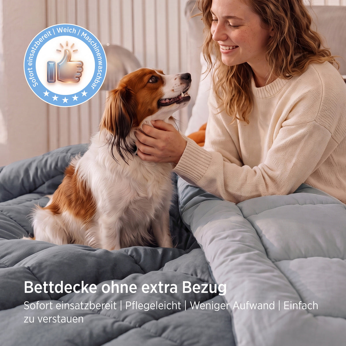Bettdecke ohne Bezug mit Daunen-Alternative 450gsm