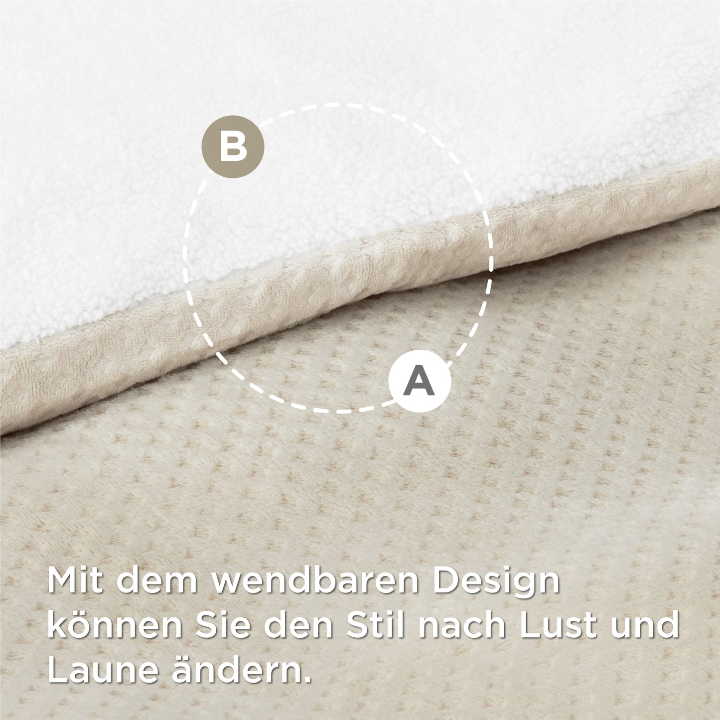 Flauschiges Fleece Bettwäsche Set mit Waffelstruktur