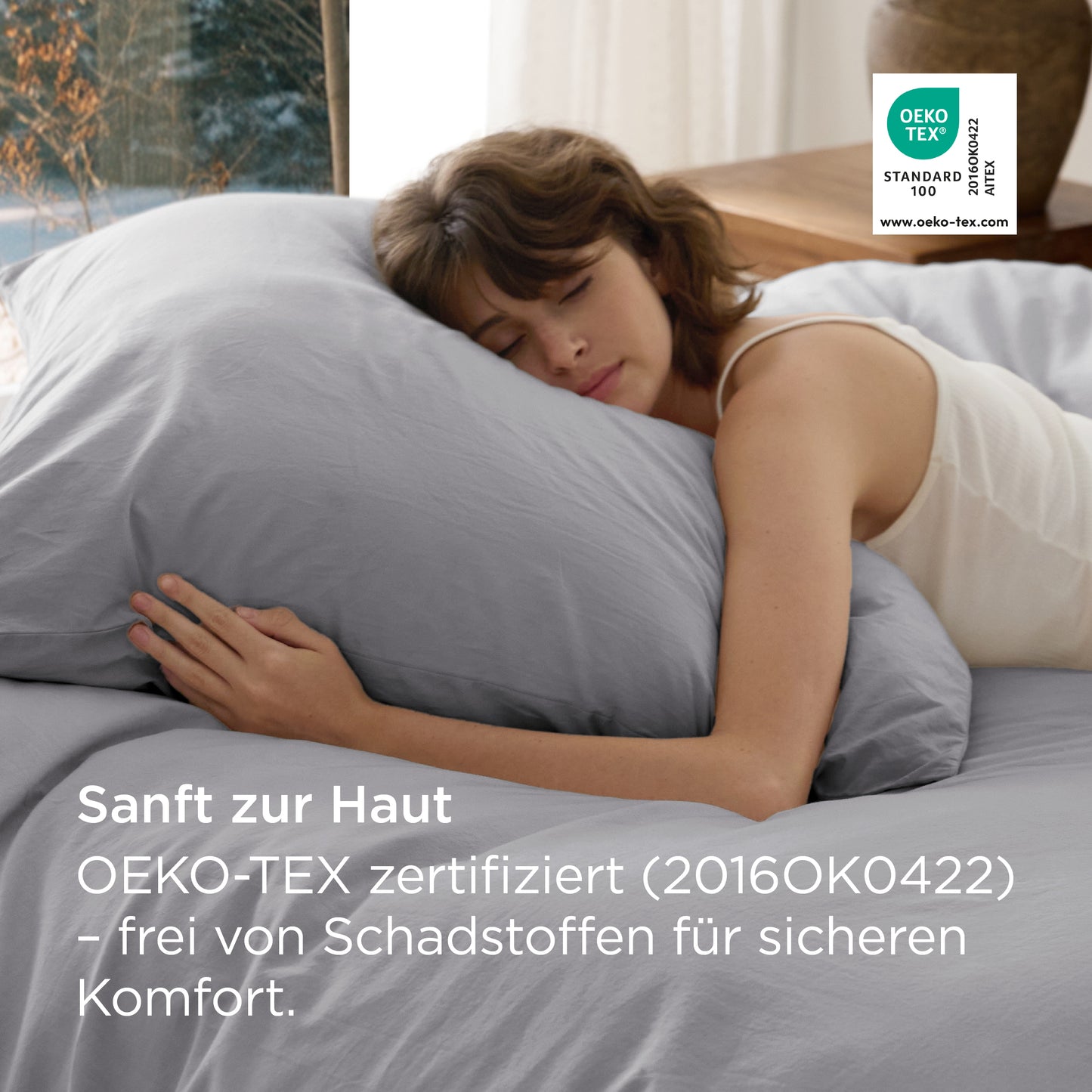 Gewaschene Baumwolle Uni Bettwäsche Set