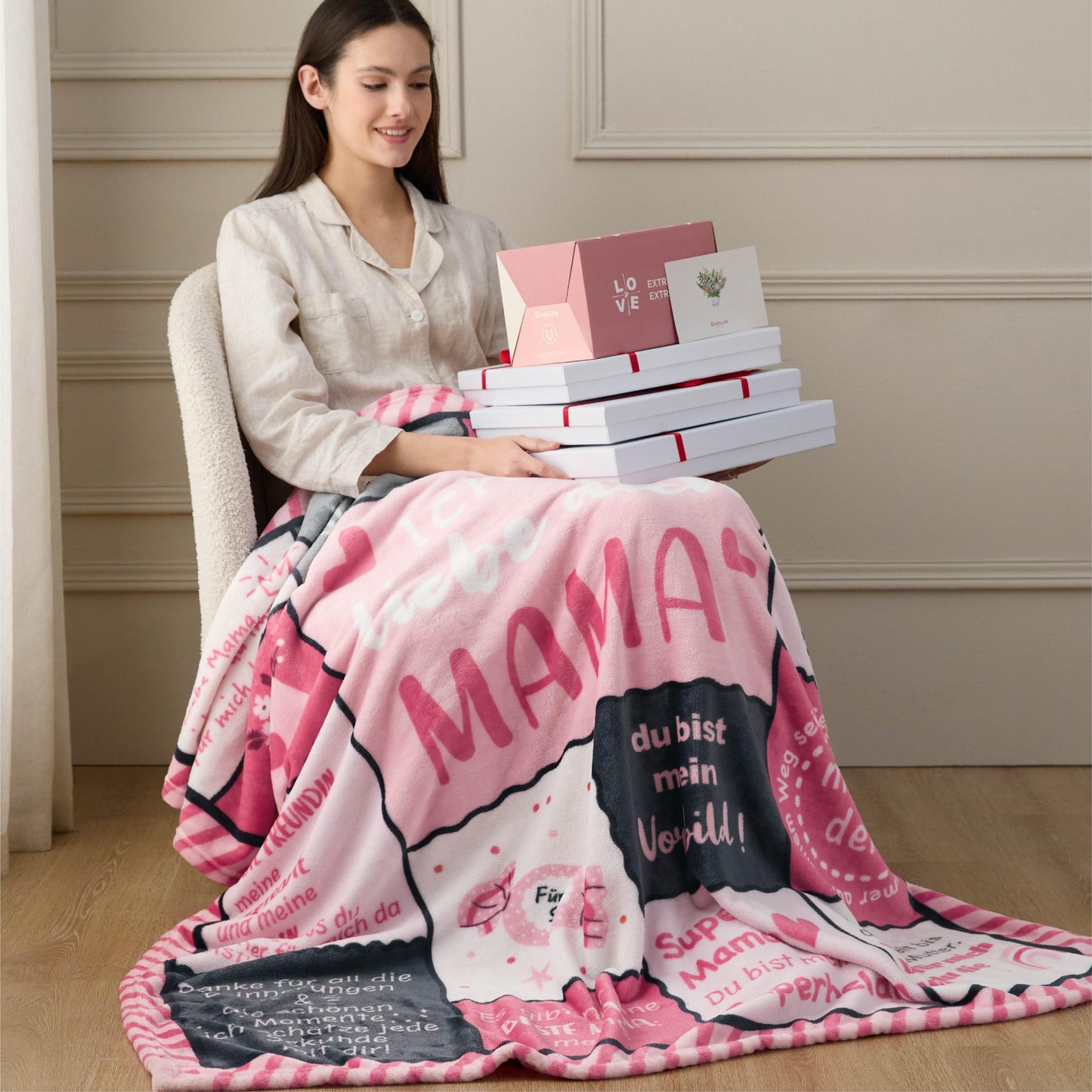 Bedruckte Flanell-Fleece-Decke Zum Verschenken
