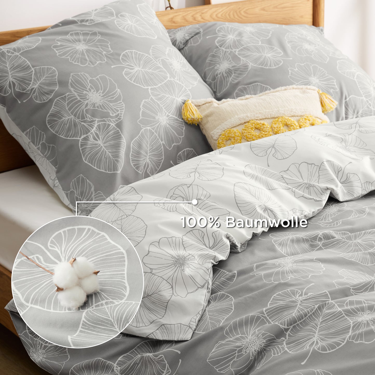 100% Baumwolle Bettwäsche Set Mit Muster