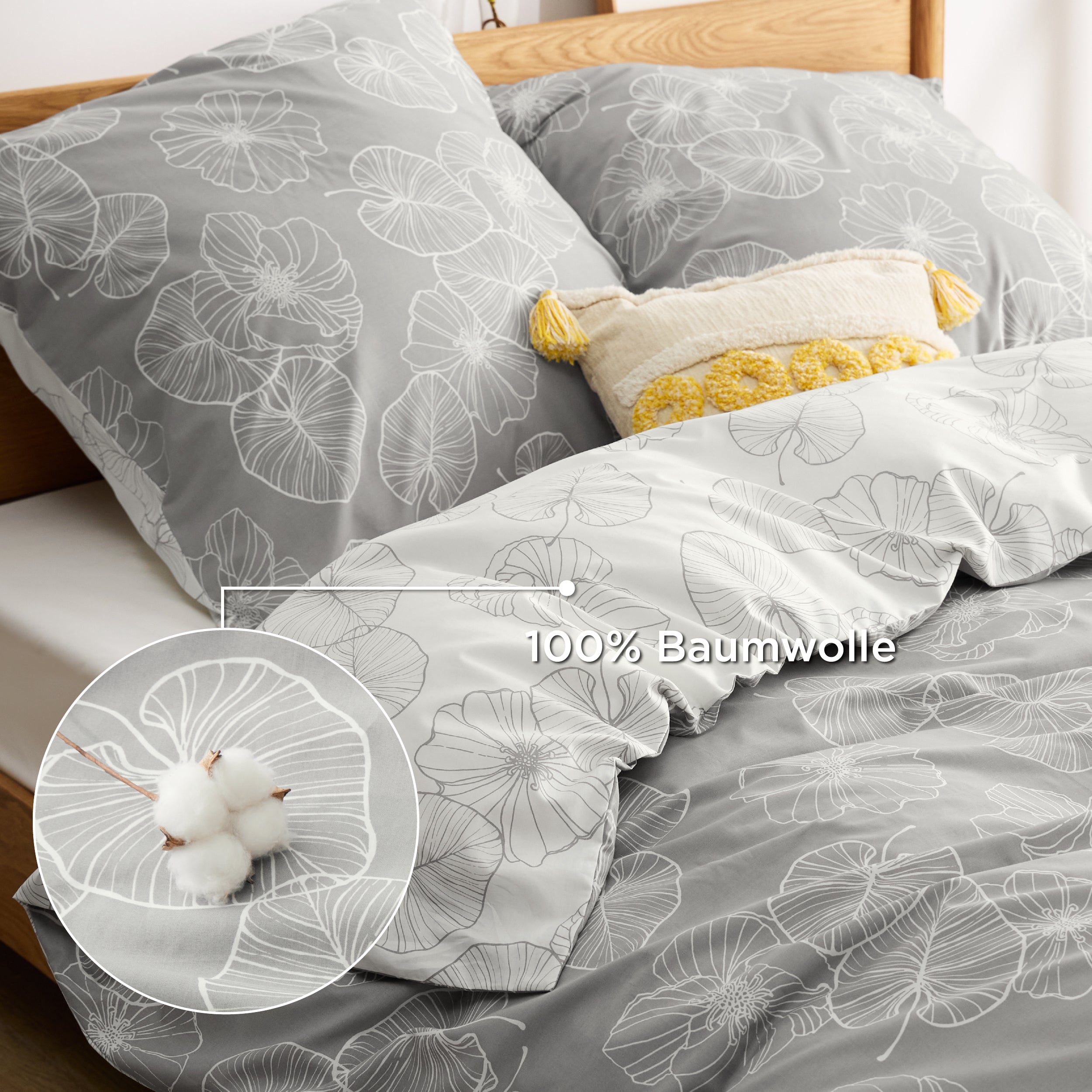 100% Baumwolle Bettwäsche Set Mit Muster