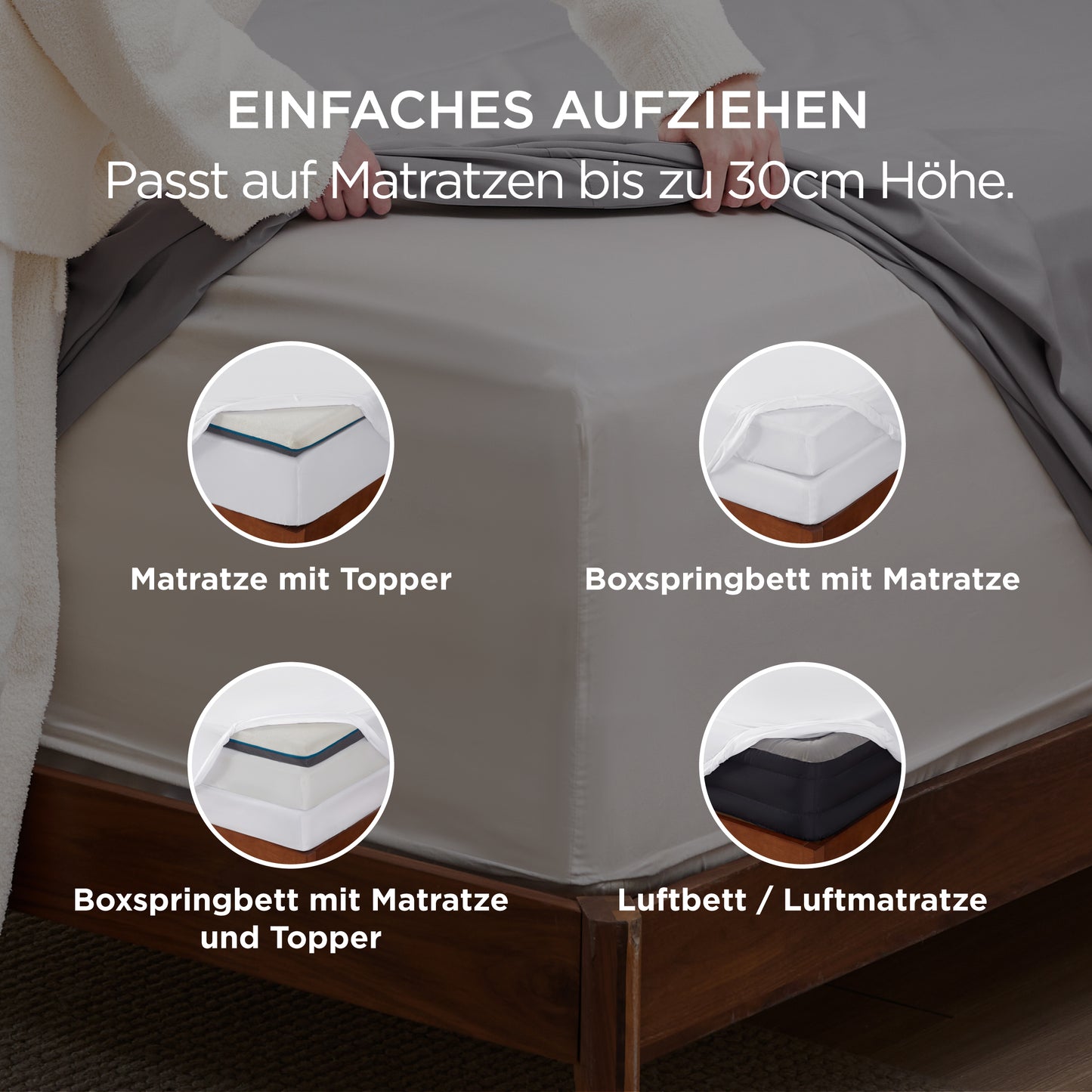 Spannbettlaken Bis 30cm – Schweißfrei