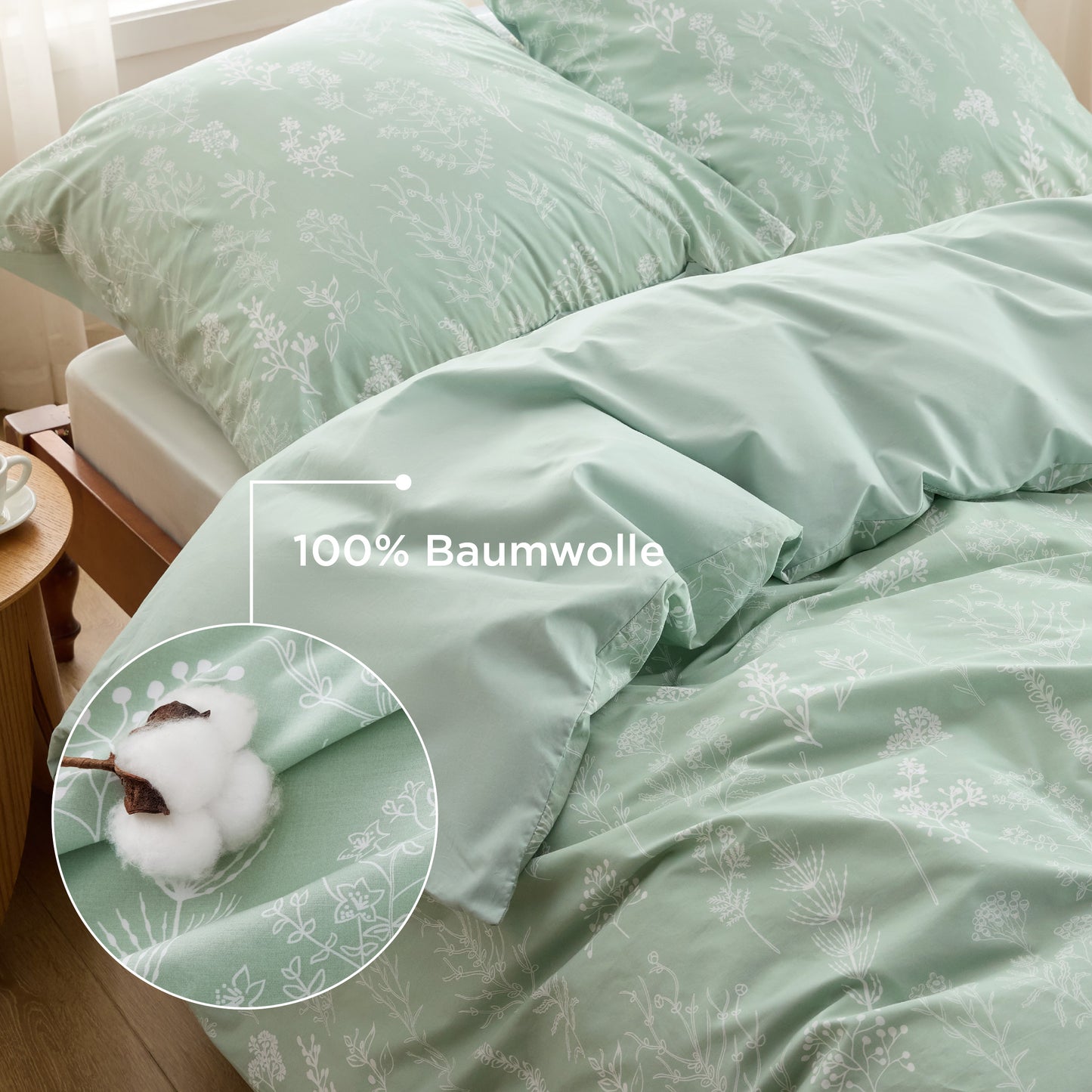 100% Baumwolle Bettwäsche Set Mit Muster