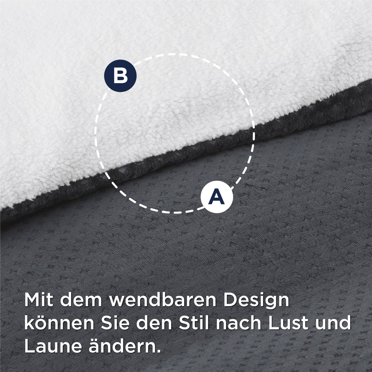 Flauschiges Fleece Bettwäsche Set mit Waffelstruktur