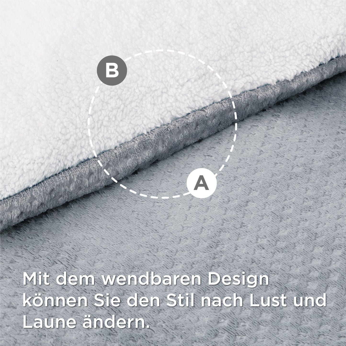 Flauschiges Fleece Bettwäsche Set mit Waffelstruktur