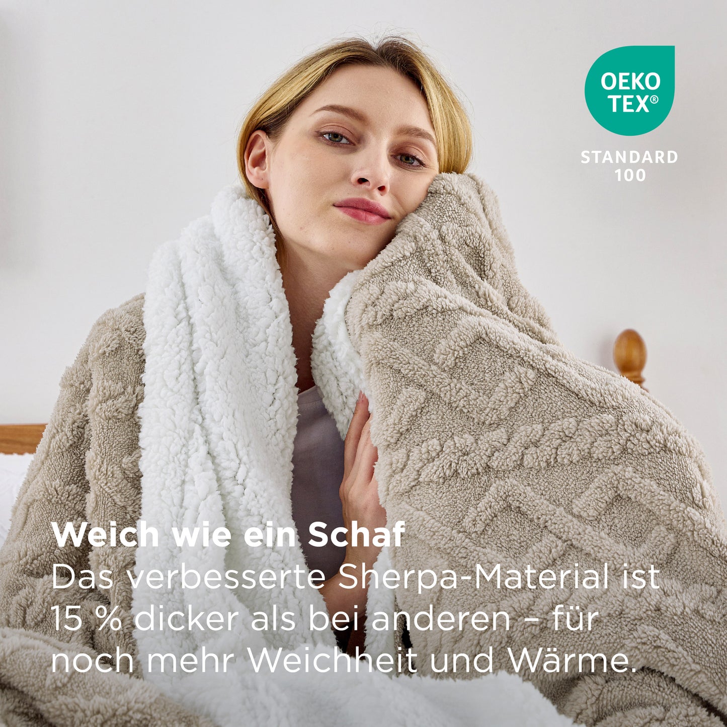 Sherpa Kuscheldecke für Sofa