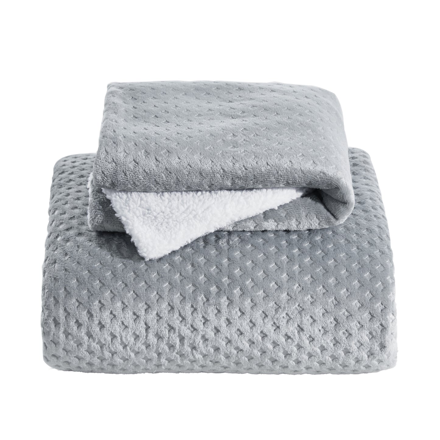 Flauschiges Fleece Bettwäsche Set mit Waffelstruktur