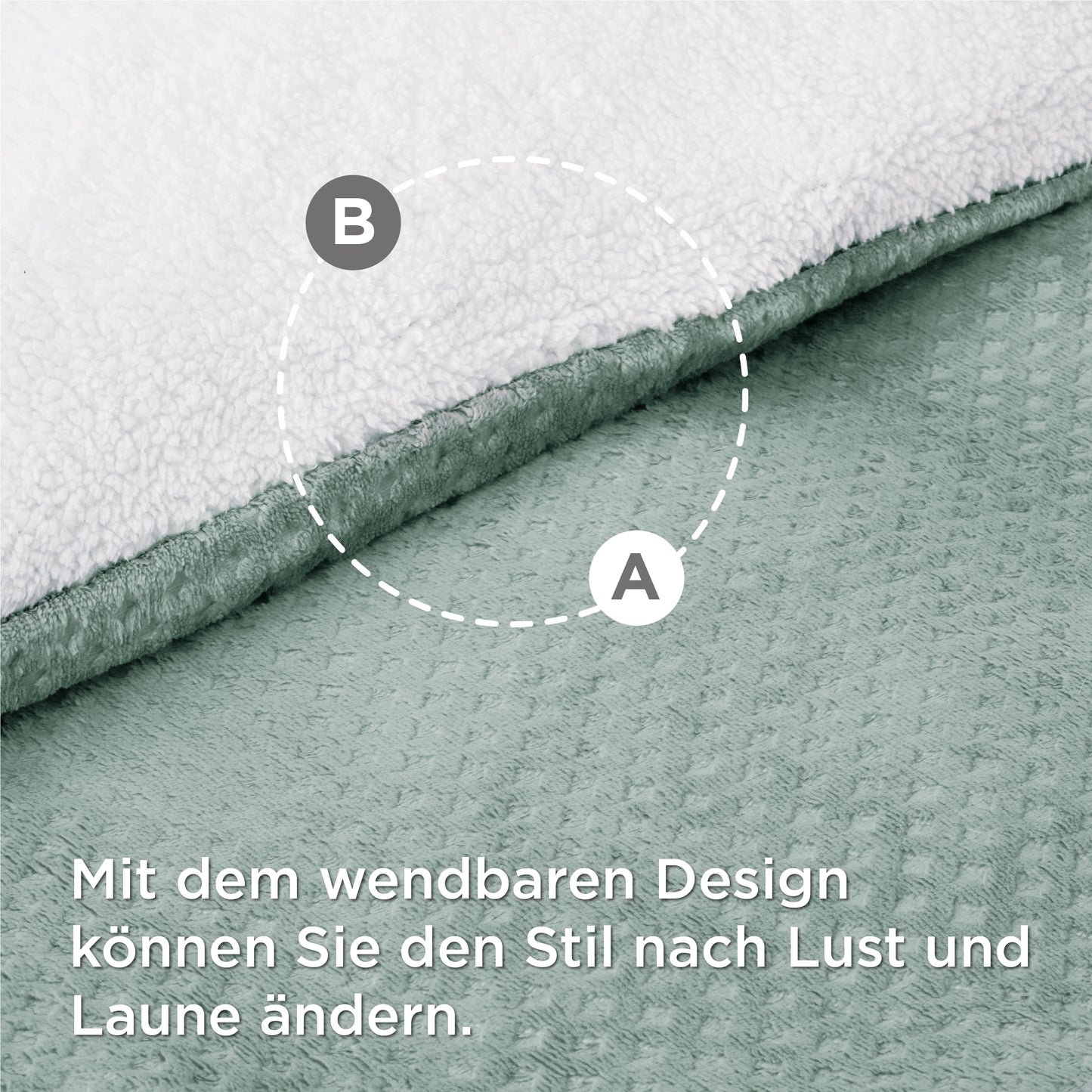 Flauschiges Fleece Bettwäsche Set mit Waffelstruktur