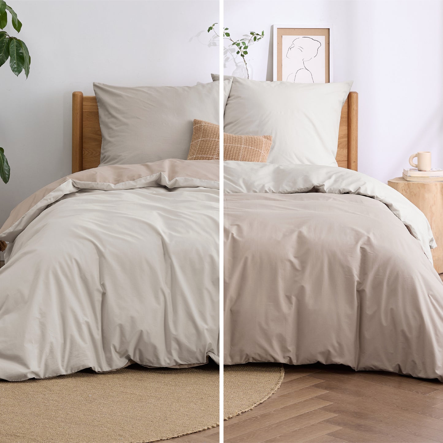 100% Perkal-Baumwolle Bettwäsche Set