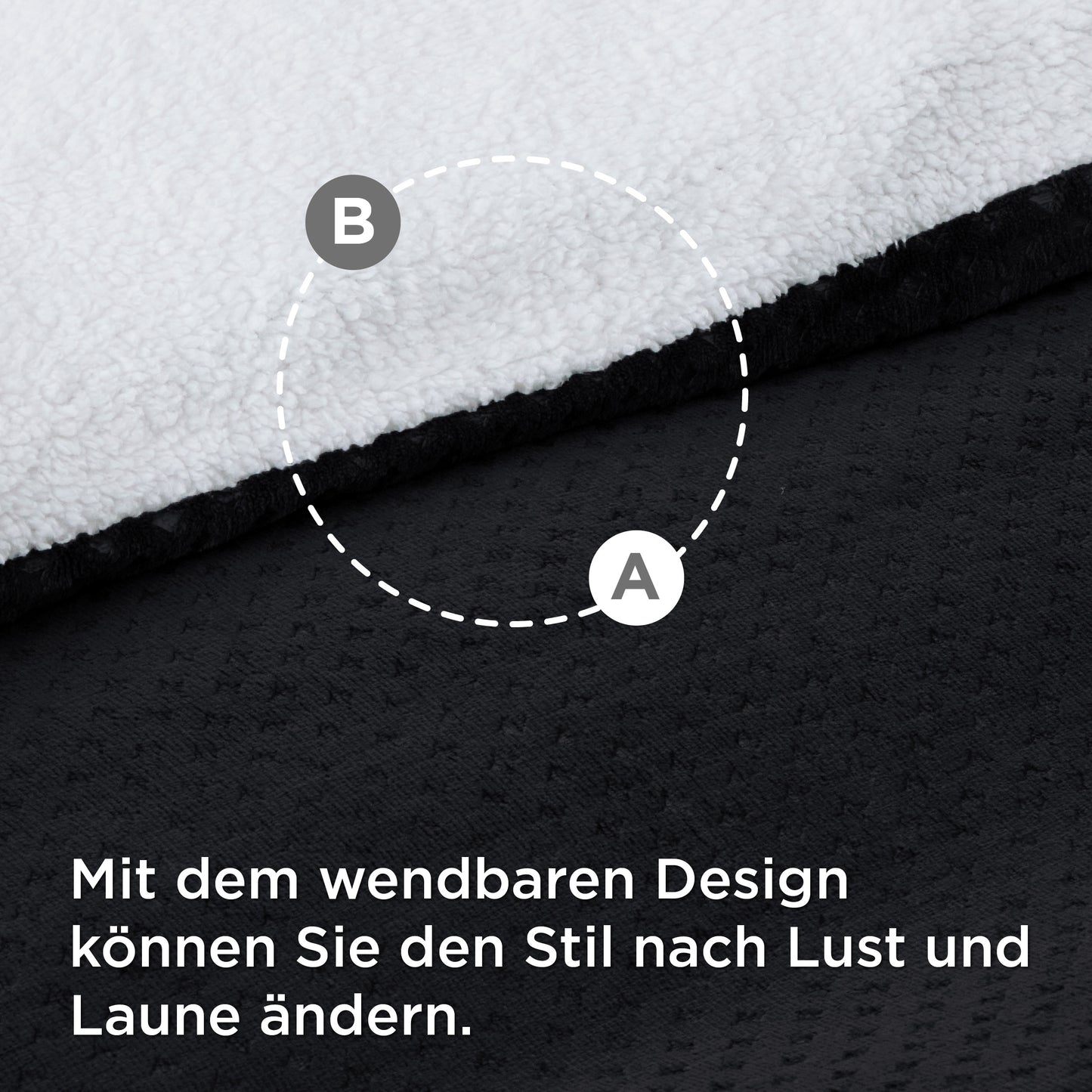 Flauschiges Fleece Bettwäsche Set mit Waffelstruktur